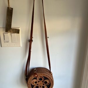 Never used brand new wicker purse